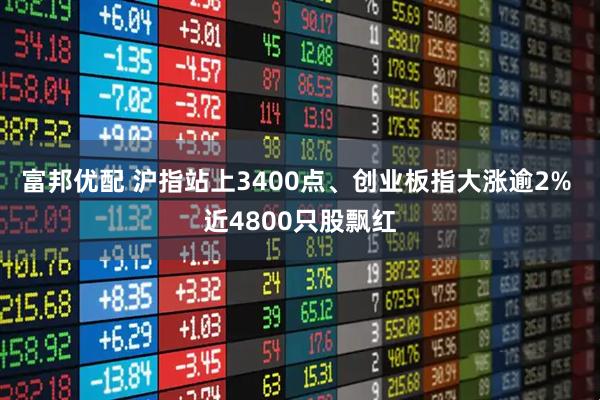 富邦优配 沪指站上3400点、创业板指大涨逾2% 近4800只股飘红